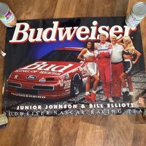 Vintage 90's Bill Elliot Nascar poster